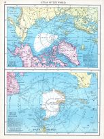 North and South Polar Regions, World Atlas 1913